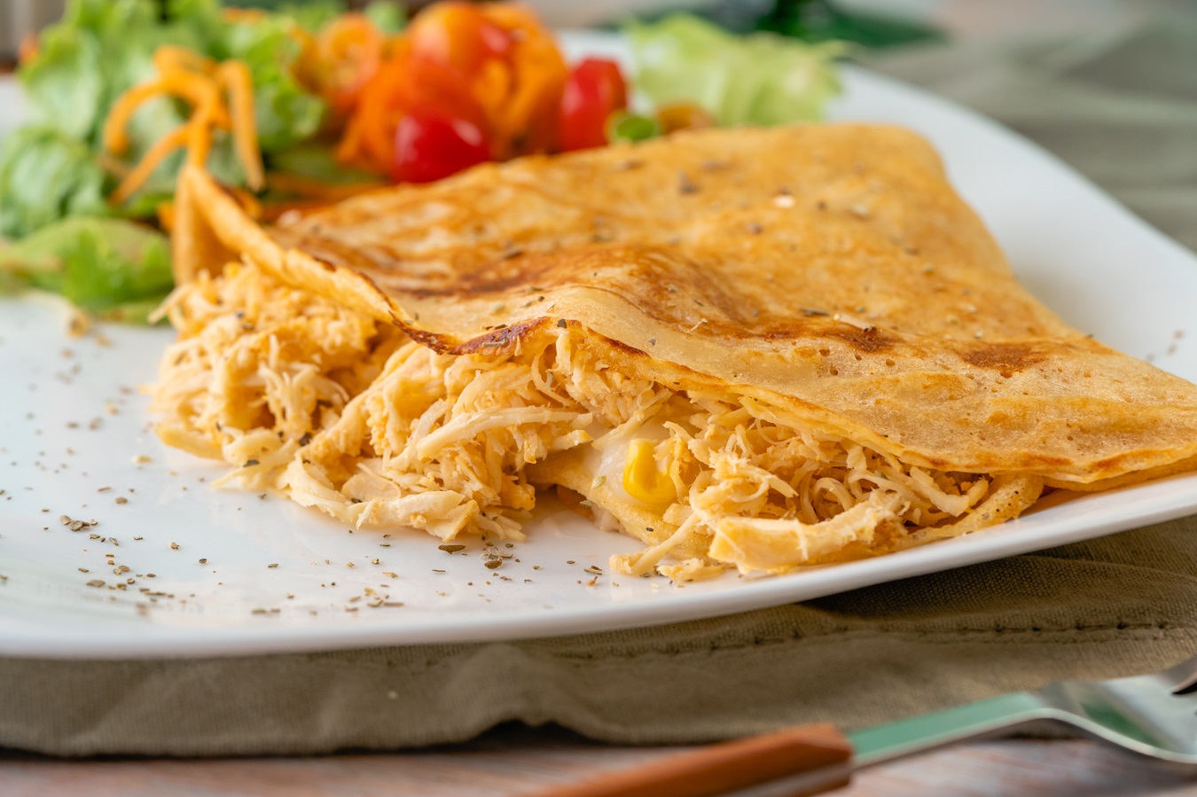 Crepe de Frango com Requeijão